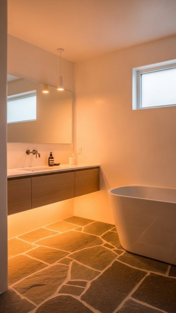 A Bathroom That Uses Only Two Materials