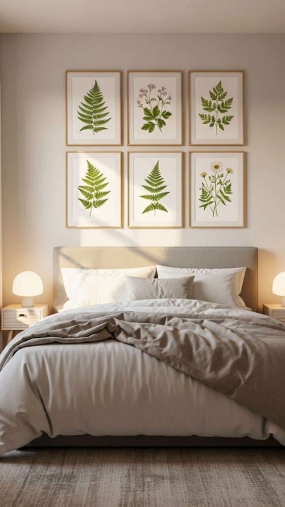 A Botanical Print Collection With a Consistent Frame Style