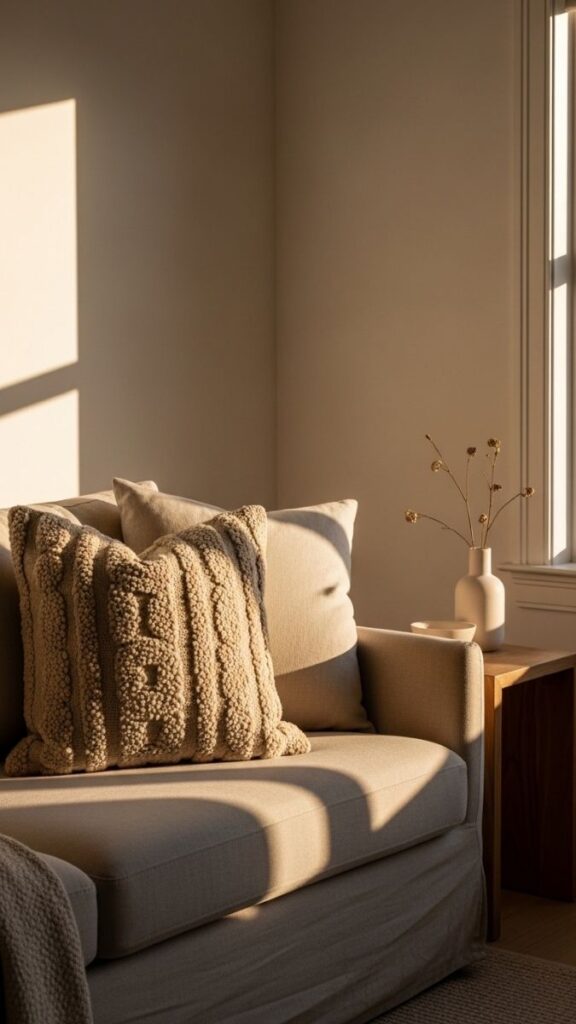 A Boucle Throw Pillow Set That Adds Texture Without Clutter