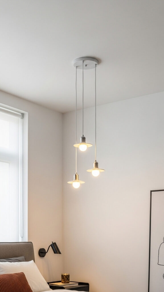 A Cluster of Micro-Pendants at Varying Heights