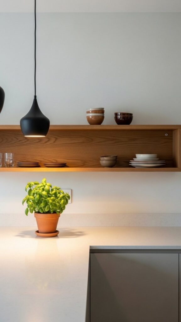 A Consistent Countertop Clear Zone to Let the Decor Land