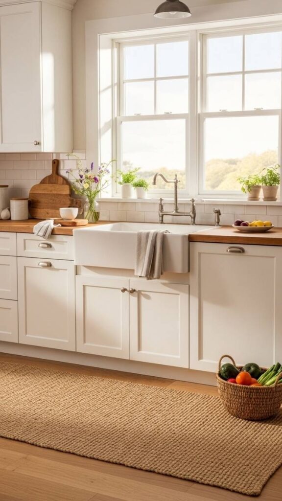 A Farmhouse-Style Kitchen Runner Rug