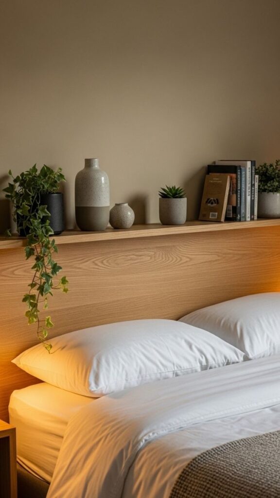 A Floating Shelf With Curated Objects Instead of Artwork