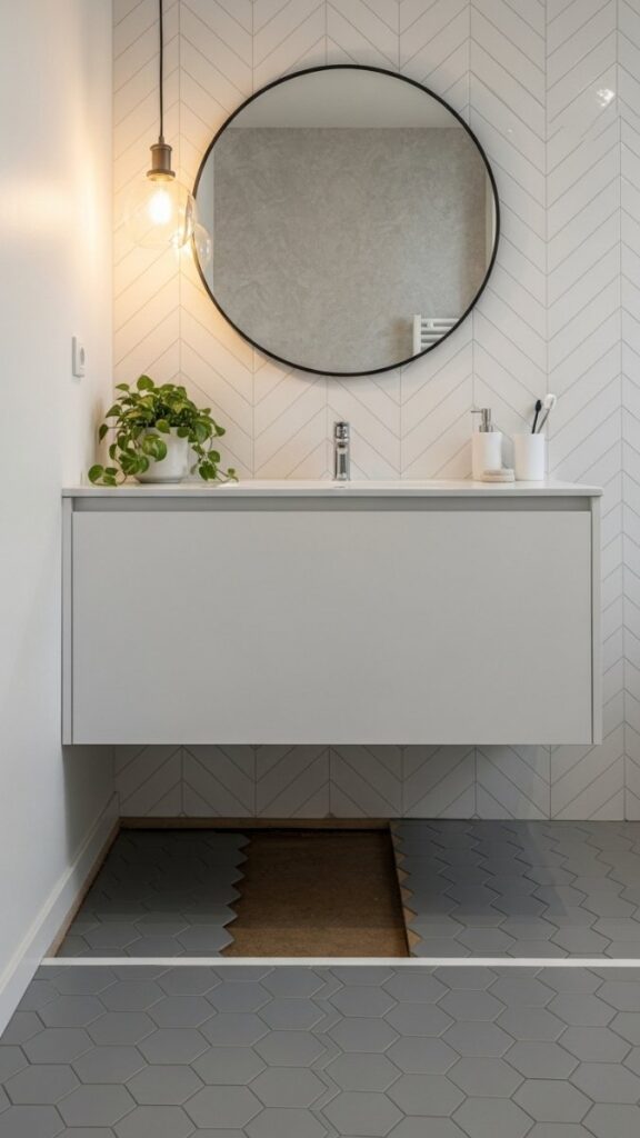 A Floating Vanity That Clears the Floor Completely