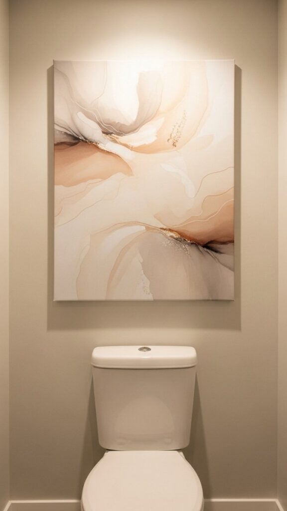 A Frameless Piece of Mounted Canvas Art