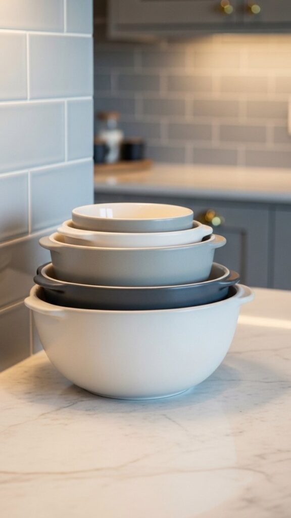 A Matching Set of Prep Bowls as Decor
