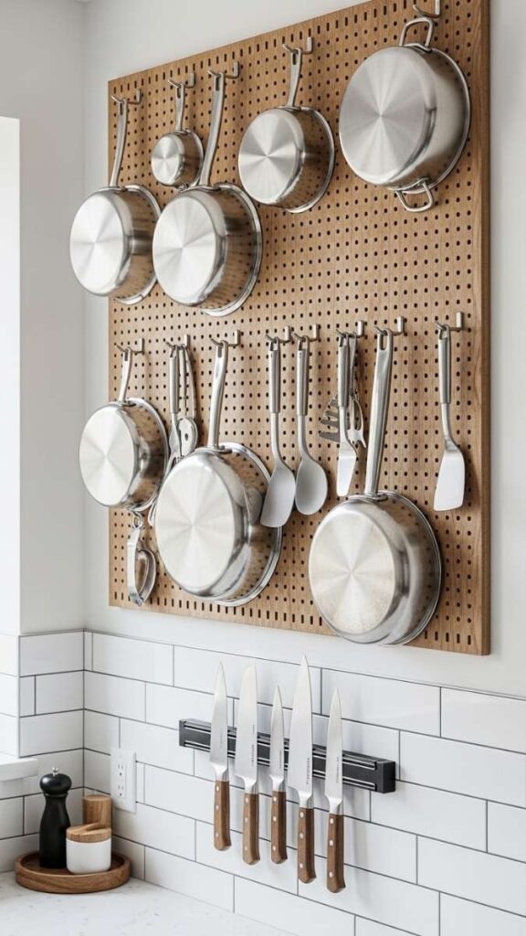 A Pegboard or Magnetic Knife Strip to Reclaim a Full Drawer