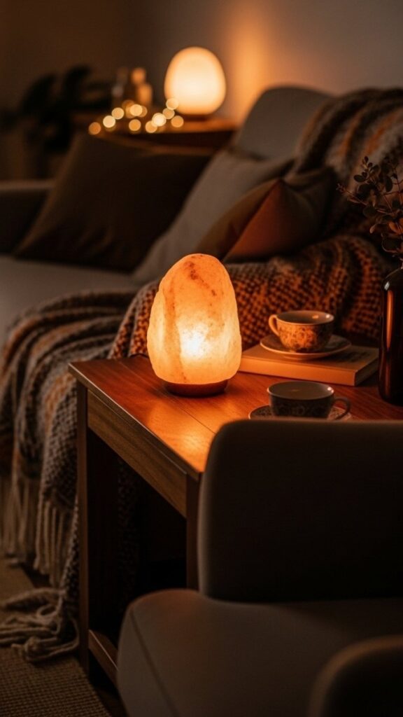 A Salt Lamp or Himalayan Glow Light as Ambient Accent