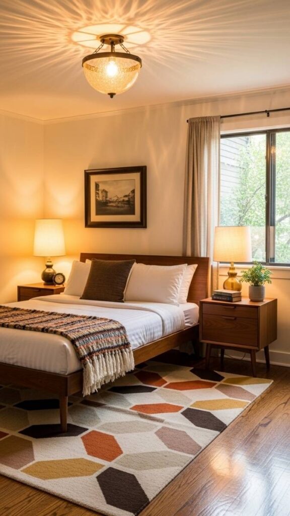 A Semi-Flush Globe Pendant in Smoked or Seeded Glass