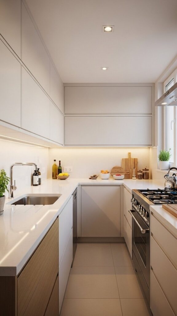 A Simple Linear Layout With One Continuous Work Triangle