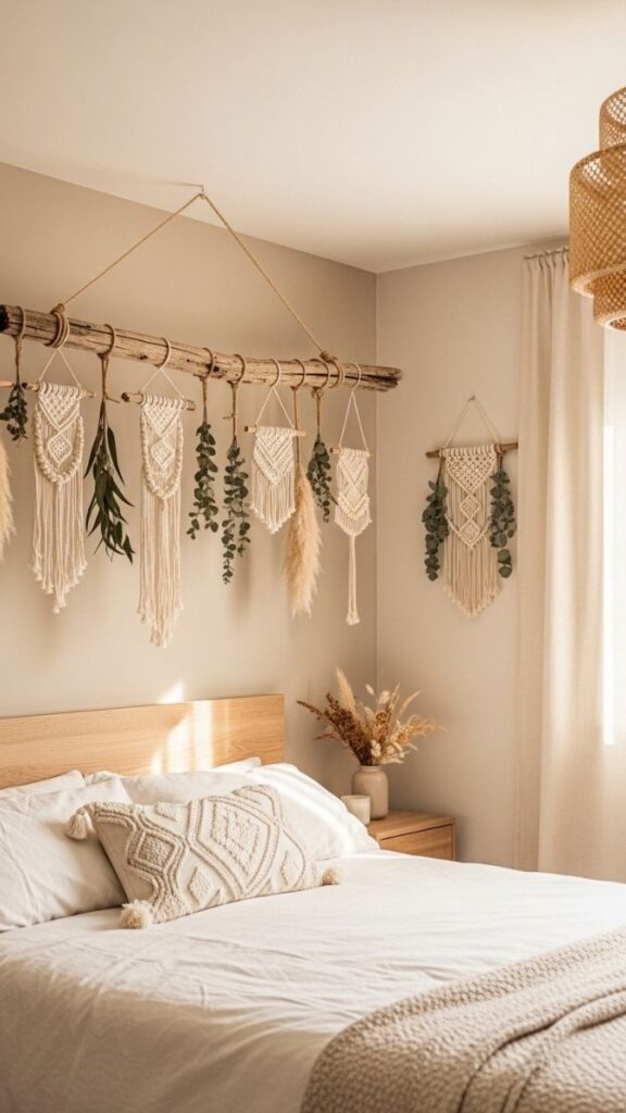 A Simple Wooden Branch or Driftwood With Hanging Elements