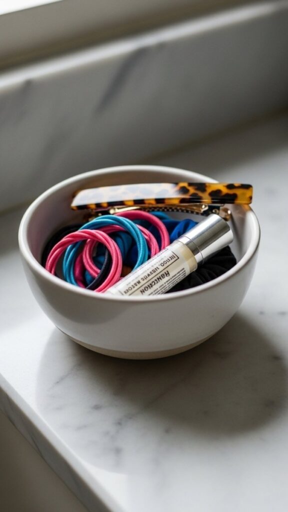 A Single Open Bowl for Items That Need to Be Grabbed Quickly