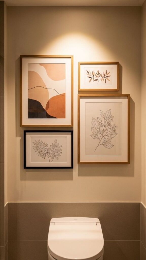 A Small Gallery Wall in a Tight Arrangement
