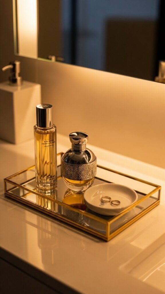 A Small Mirror Tray for Perfume and Daily Jewelry