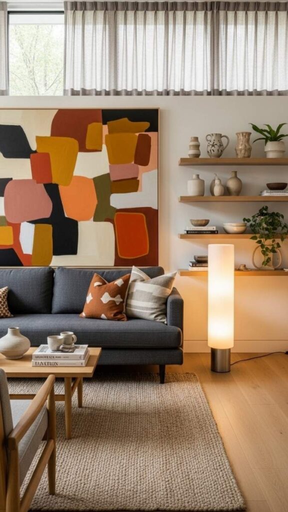 Abstract Painting in a Complementary Color