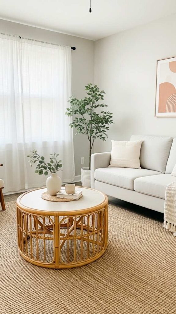 Add a Curved or Round Coffee Table to Improve Traffic Flow