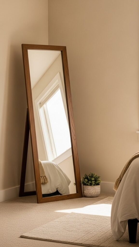 Add a Full-Length Mirror to Reflect Light and Add Depth