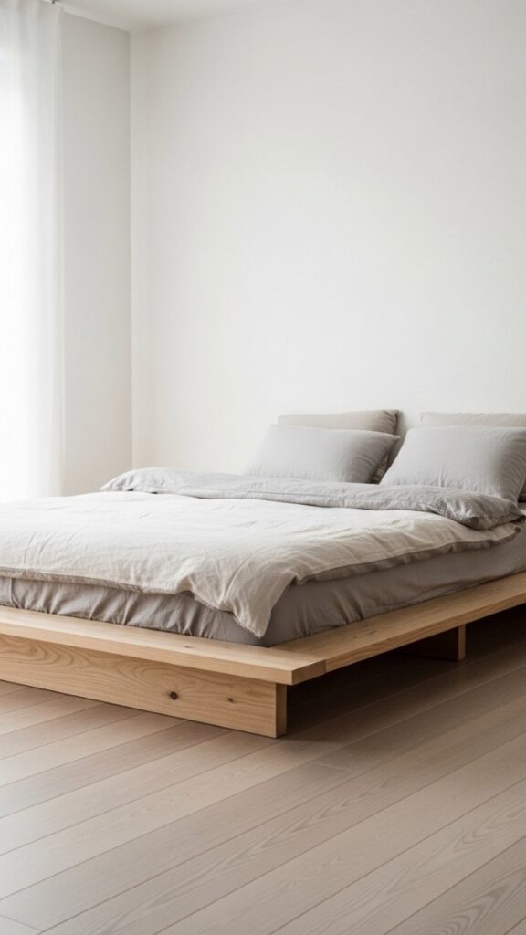 Add a Linen Bedskirt or Platform Bed Frame to Hide Under-Bed Storage