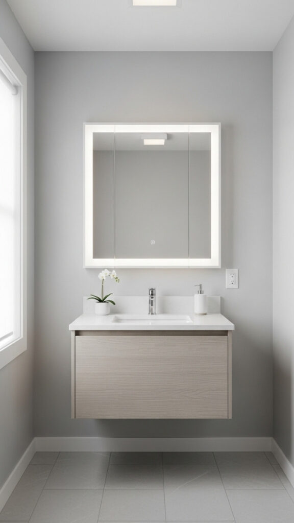 Add a Medicine Cabinet to Replace a Flat Mirror