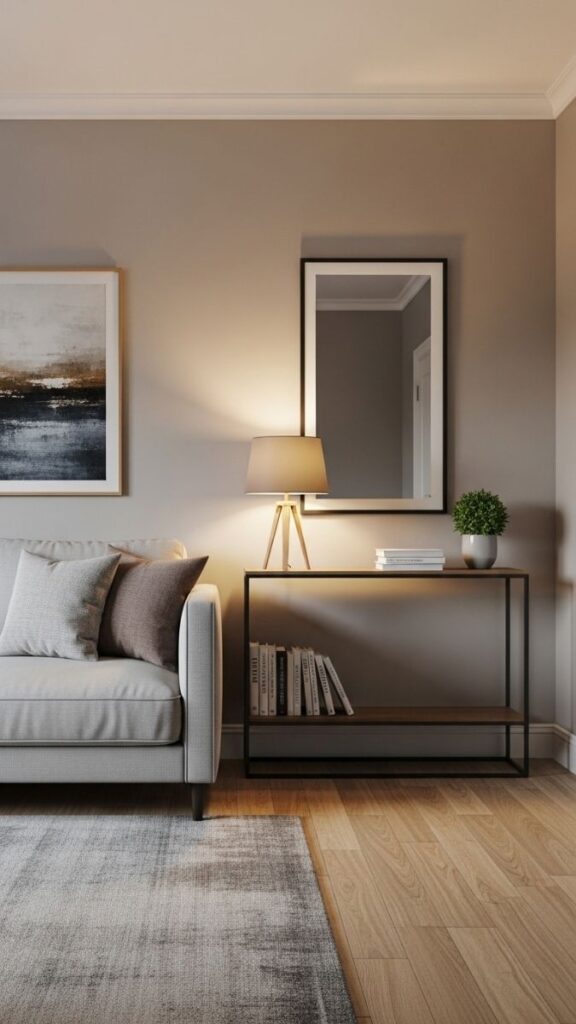 Add a Narrow Console Table Behind the Sofa
