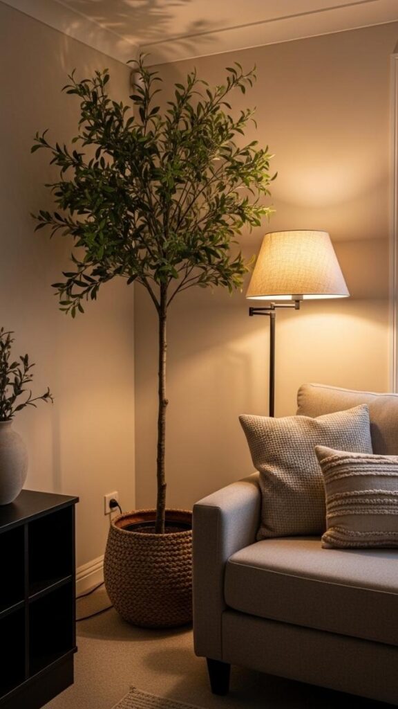 Add a Single Large Plant to Anchor an Unused Corner