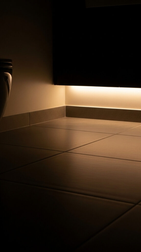 Along the Baseboard for Nighttime Navigation Lighting