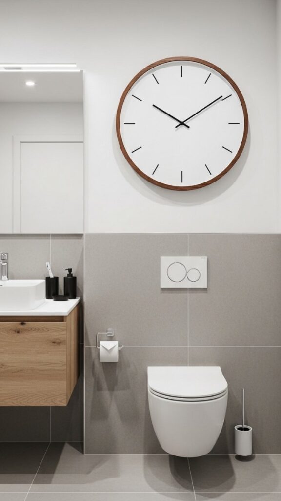 An Oversized Clock as Functional Wall Decor