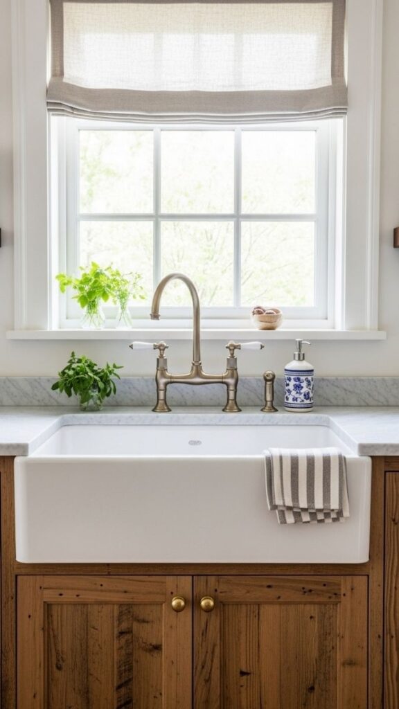 Apron-Front Farmhouse Sink as a Functional Focal Point