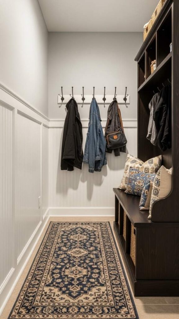 Beadboard Wainscoting in a Mudroom or Entry Hallway
