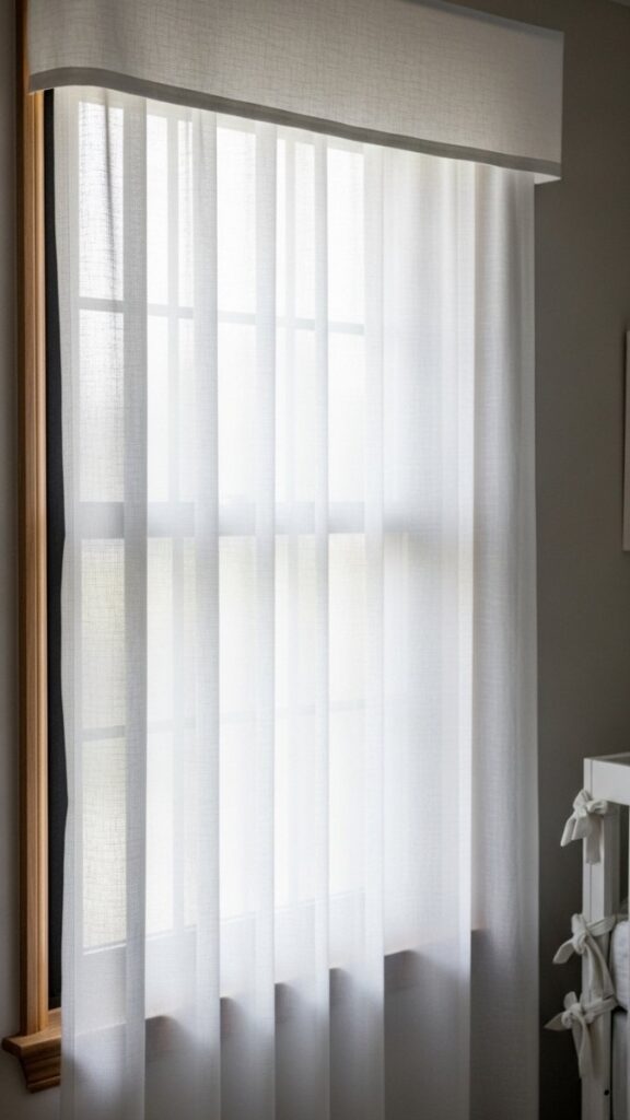 Blackout Liner Behind Linen Drapes for Sleep Quality