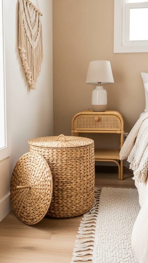 Boho Woven Laundry Hamper That Looks Like Decor