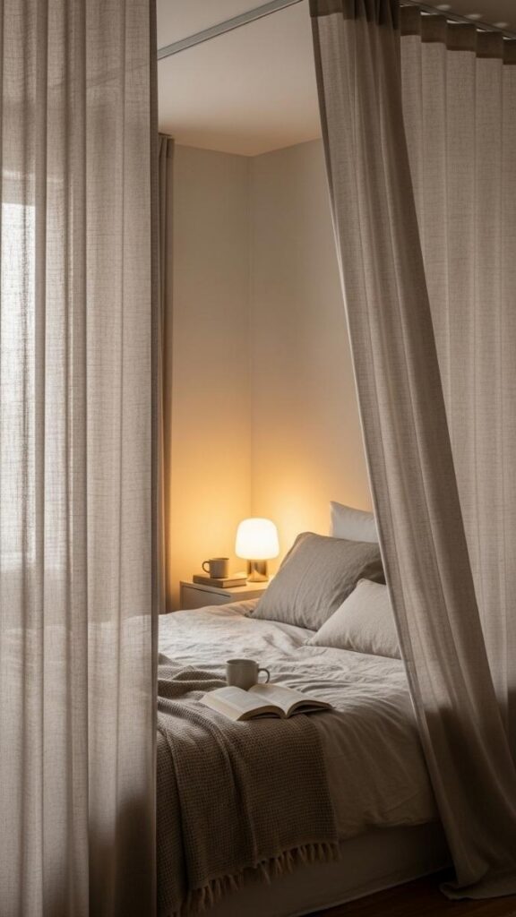 Build a Bed Nook With Curtains Instead of Walls
