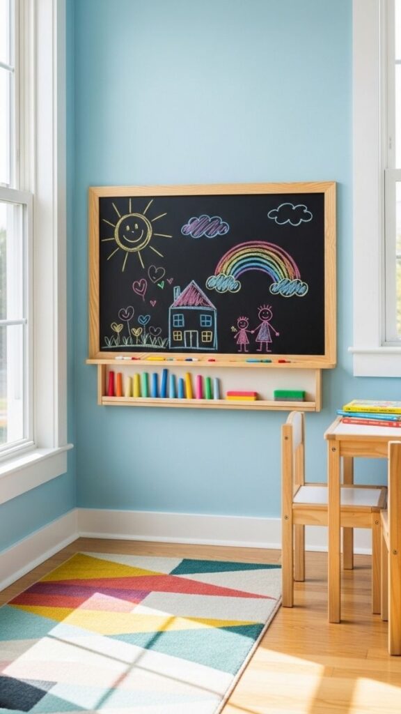 Chalkboard or Whiteboard Wall Panel for Creative Play