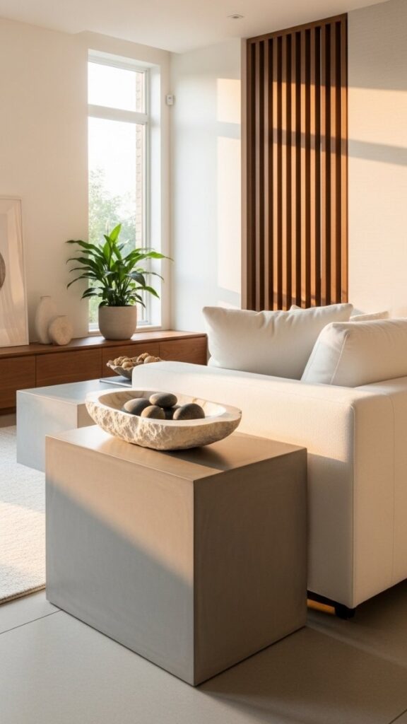 Concrete or Stone Accents as Grounding Elements