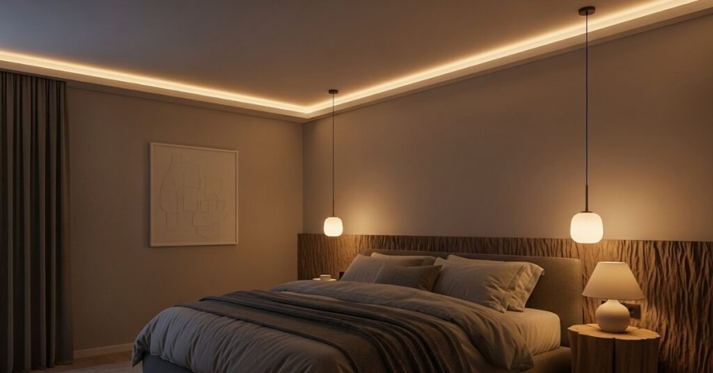 27 Cozy Bedroom Ceiling Lighting Ideas That Make Your Room Feel Warm and Intentional Cozy Bedroom Ceiling Lighting Ideas