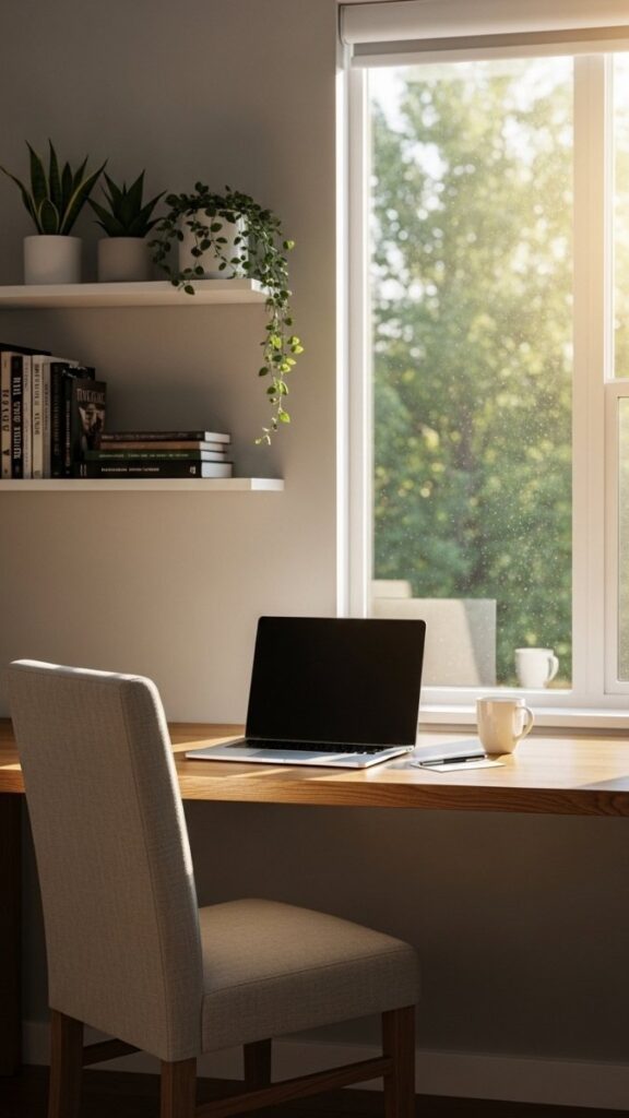 Float Your Desk Against a Window for a Natural Light Workstation