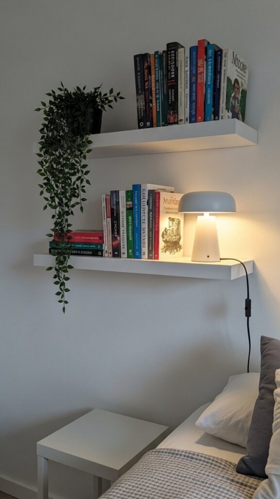 Floating Shelves Using Adhesive Wall Anchors