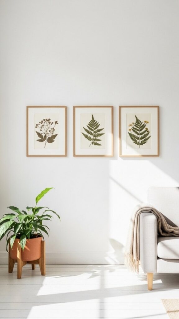 Framed Vintage Pressed Botanical Specimens