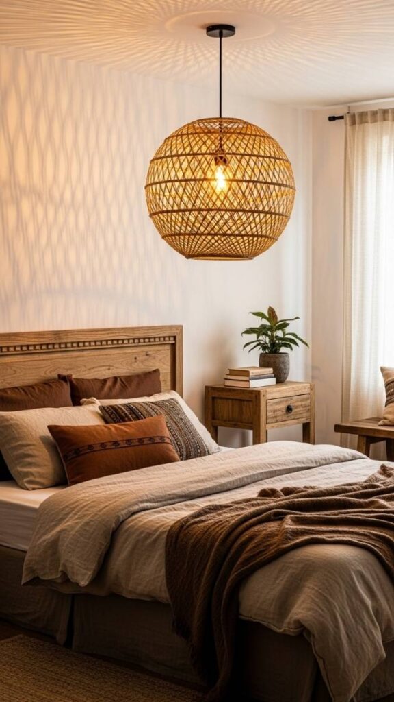 Globe Pendant Light for Bedrooms Without Good Fixtures