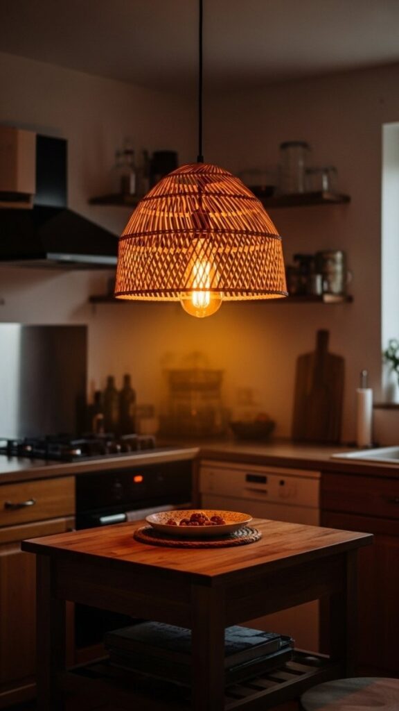 Hang a Pendant Light Over the Island or Table Instead of Relying on Overhead Lighting