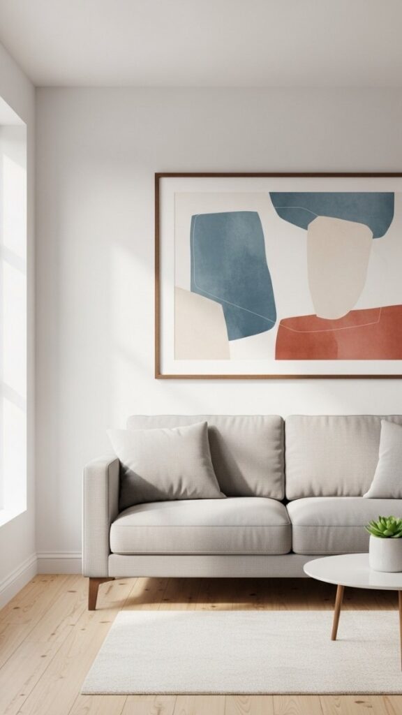 Hang One Oversized Piece of Art Instead of Multiple Small Prints