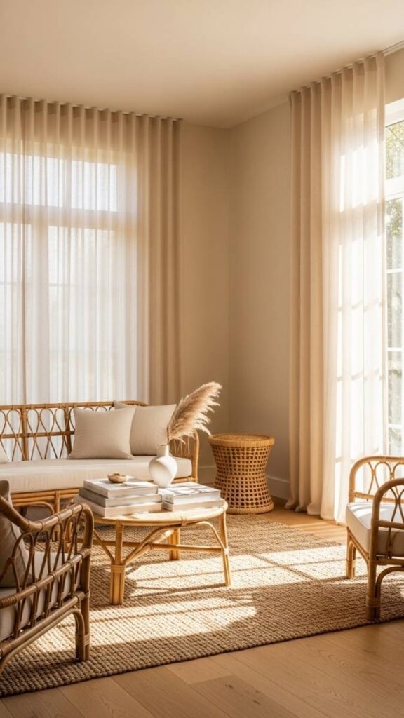 Hang Sheer Linen Curtains Floor-to-Ceiling to Fake Height