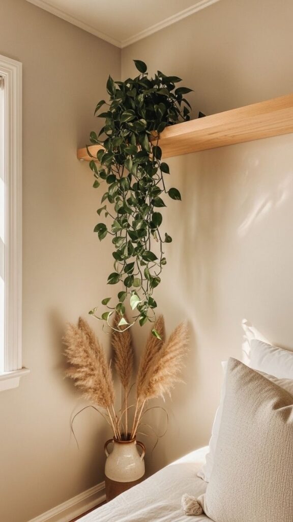 Incorporate a Trailing Plant or Dried Botanical for Organic Warmth