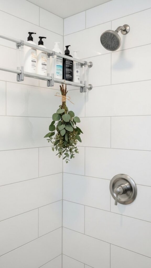 Install a Tension Shelf Inside the Shower