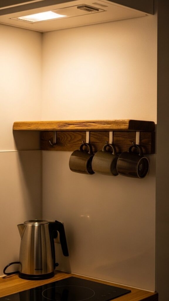 Installing a Simple Floating Shelf for a Coffee or Tea Station