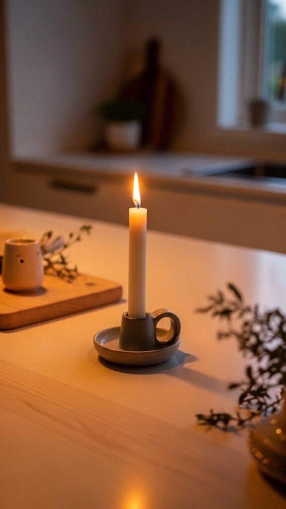 Introduce a Single Candle or Taper for Ambience