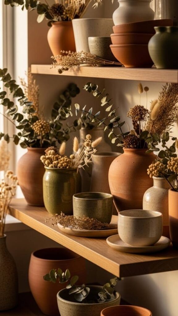 Introduce Terracotta and Warm Clay Tones Through Pottery and Ceramics