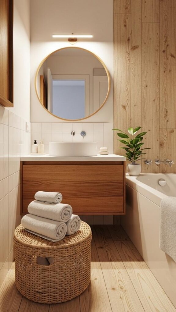 Introduce Texture with a Woven or Rattan Basket