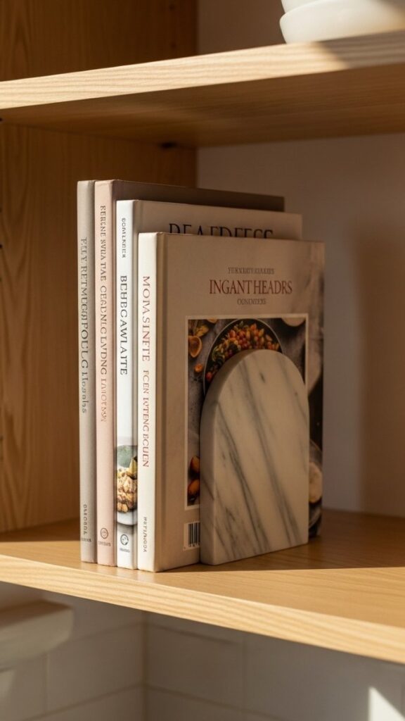 Keep Cookbooks Upright With a Simple Bookend
