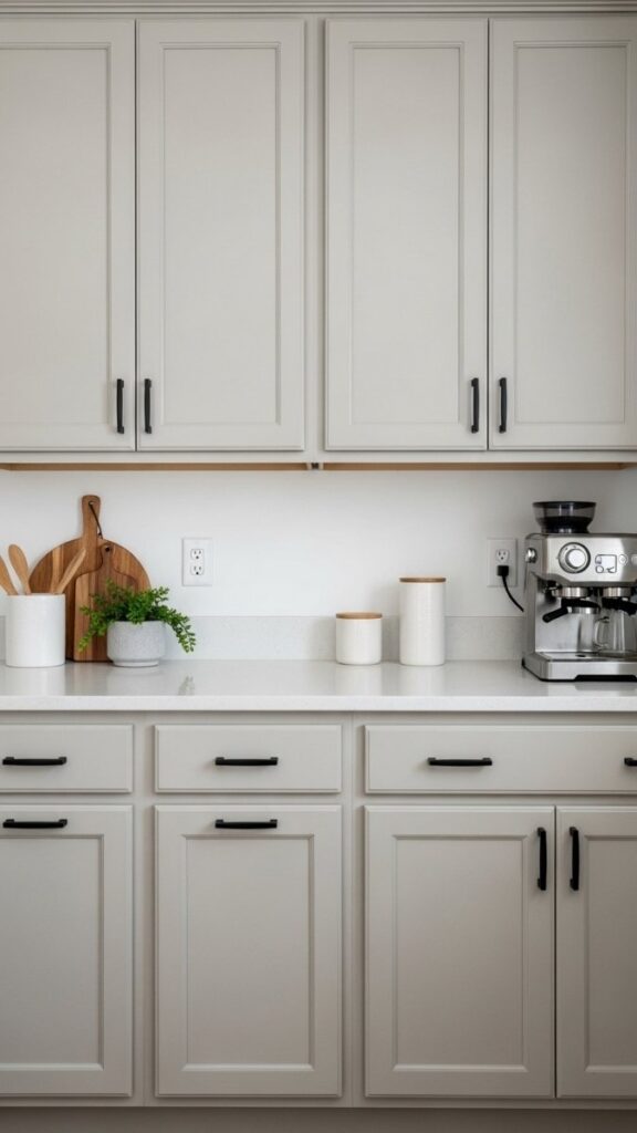 Matte Black Hardware to Unify Mismatched Cabinets